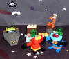 Meep and Beep are playing with Aliens. An astronaut walks by and doesn't belive there is such thing as aliens!